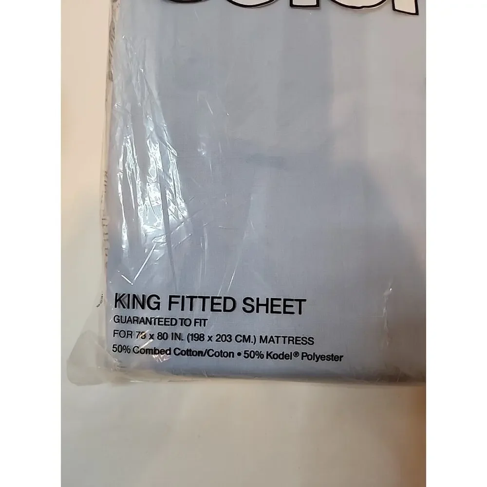 Springs Color Ups KING FITTED Sheet No Iron 180 Percale NEW